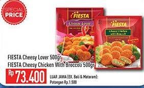 Promo Harga FIESTA Naget Cheesy Chicken With Broccoli, Cheesy Lover 500 gr - Hypermart
