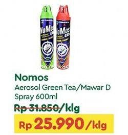 Promo Harga Nomos Aerosol Green Tea, Mawar 600 ml - TIP TOP