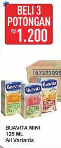 Promo Harga Buavita Fresh Juice All Variants 125 ml - Hypermart