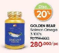 Promo Harga Golden Bear Salmon Omega 1000mg 100 pcs - Guardian