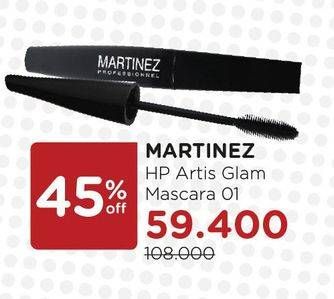 Promo Harga MARTINEZ HP Artis Glamour Mascara  - Watsons