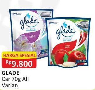 Promo Harga GLADE Car Air Freshener All Variants 70 gr - Alfamart