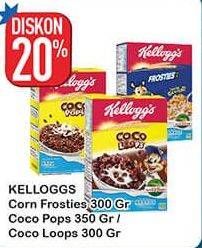 Promo Harga KELLOGS Corn Frosties 300gr / Coco Pops 350gr / Coco Loops 300gr  - Hypermart