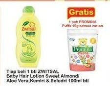Promo Harga Zwitsal Natural Baby Hair Lotion Sweet Almond Vit E, With AVKS 100 ml - Indomaret