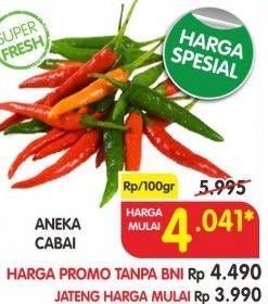 Promo Harga Aneka Cabai per 100 gr - Superindo