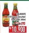 Promo Harga DEL MONTE Sauce Extra Hot Chilli, Chilli 340 ml - Hypermart