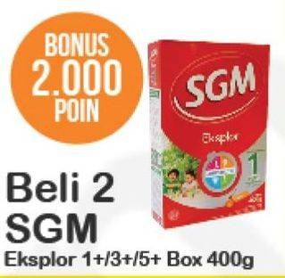 Promo Harga SGM Eksplor 1+/ 3+/ 5+ per 2 box 400 gr - Alfamart