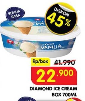 Promo Harga Diamond Ice Cream All Variants 700 ml - Superindo