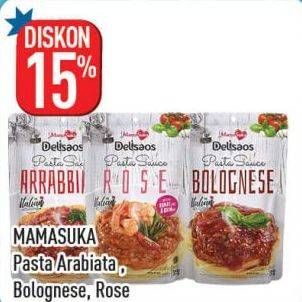 Promo Harga MAMASUKA Delisaos Saus Pasta Arrabbiata, Bolognese, Rose 135 gr - Hypermart