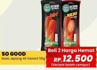Promo Harga So Good Sosis Jepang All Variants 55 gr - Yogya