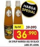 Promo Harga GK Syrup Markisa Asli Black Label 630 ml - Superindo