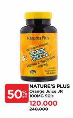 Promo Harga Natures Plus Orange Juicer 90 pcs - Watsons