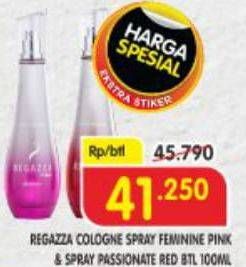 Promo Harga REGAZZA Spray Cologne Feminine Pink, Passionate Red 100 ml - Superindo