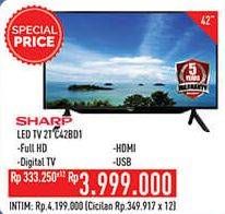 Promo Harga SHARP 2T-C42BD1i | LED TV 42"  - Hypermart