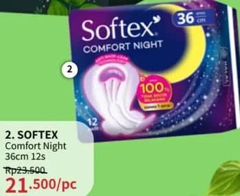 Promo Harga Softex Comfort Night Wing 36cm 12 pcs - Guardian