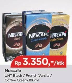 Promo Harga Nescafe Ready to Drink Black, French Vanilla, Coffee Cream 200 ml - TIP TOP