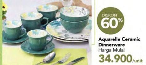 Promo Harga Dinnerware Aquarelle Ceramic  - Carrefour