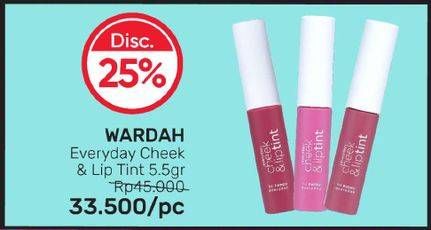 Promo Harga Wardah Everyday Cheek and Lip Tint 5 gr - Guardian