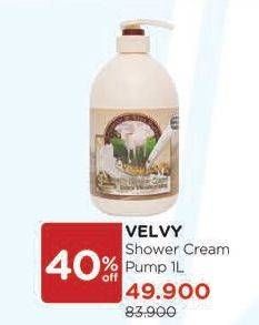 Promo Harga VELVY Shower Cream Extra Moist Licorice 1000 ml - Watsons