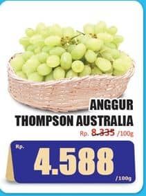 Promo Harga Anggur Thompson Australia per 100 gr - Hari Hari