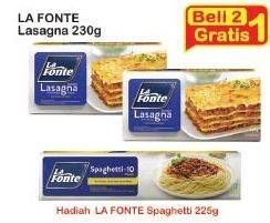 Promo Harga LA FONTE Lasagna 230 gr - Indomaret