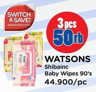 Promo Harga WATSONS Baby Wipes 90 pcs - Watsons