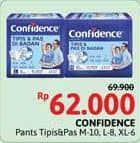 Promo Harga Confidence Adult Pants Tipis & Pas Di Badan M10, L8, XL6 6 pcs - Alfamidi