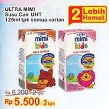 Promo Harga ULTRA MIMI Susu UHT All Variants per 2 box 125 ml - Indomaret