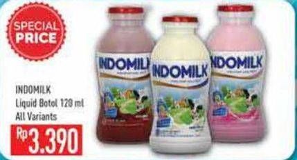 Promo Harga INDOMILK Susu Cair Botol Chocolate, Strawberry, Vanilla 190 ml - Hypermart