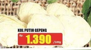 Promo Harga Kol Putih Gepeng per 100 gr - Hari Hari