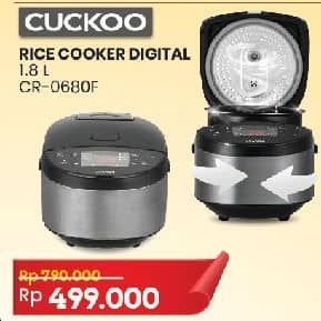 Promo Harga Cuckoo Digital Rice Cooker 1 L CR-0680F  - COURTS
