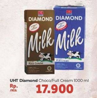 Promo Harga DIAMOND Milk UHT Chocolate, Full Cream 1000 ml - Carrefour