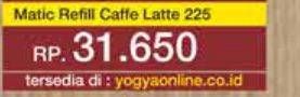 Promo Harga Stella Matic Refill Caffee Latte 225 ml - Yogya