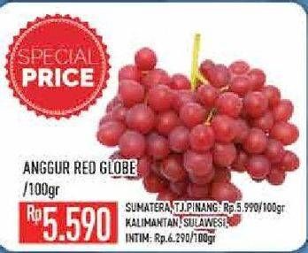 Promo Harga Anggur Red Globe per 100 gr - Hypermart