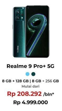 Promo Harga Realme 9 Pro+ 5G 8 GB + 128 GB, 8 GB + 256 GB  - Erafone