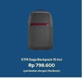 Promo Harga STM Saga Backpack 15 Inci Granite Grey  - iBox