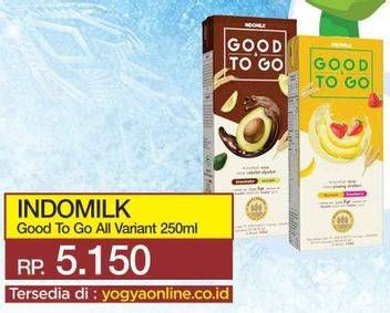 Promo Harga INDOMILK Good To Go All Variants 250 ml - Yogya
