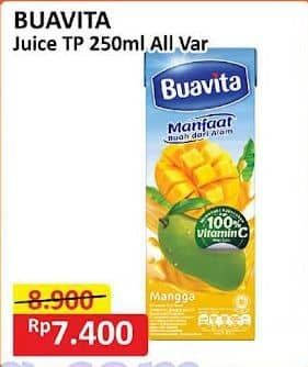 Buavita Fresh Juice 250 ml Diskon 16%, Harga Promo Rp7.400, Harga Normal Rp8.900