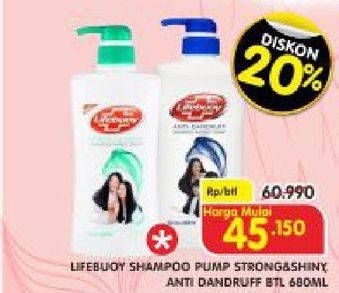 Promo Harga LIFEBUOY Shampoo Anti Dandruff, Strong Shiny 680 ml - Superindo