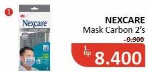Promo Harga 3M NEXCARE Masker Carbon 2 pcs - Alfamidi