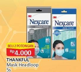 Promo Harga THANKFUL Headloop Daily Face Mask 5 pcs - Alfamart