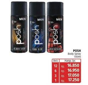 Promo Harga POSH Men Perfumed Body Spray 150 ml - Lotte Grosir