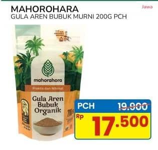 Promo Harga Mahorahora Organic Palm Sugar 250 gr - Indomaret