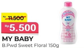 Promo Harga My Baby Baby Powder Sweet Floral 150 gr - Alfamart