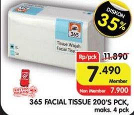 Promo Harga 365 Facial Tissue 200 sheet - Superindo