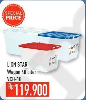 Promo Harga LION STAR Wagon Container VC-10 40 ltr - Hypermart