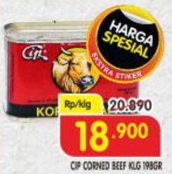 Promo Harga CIP Corned Beef Original 198 gr - Superindo