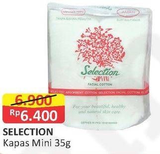 Promo Harga SELECTION Facial Cotton Mini 35 gr - Alfamart