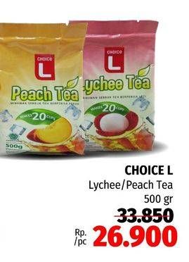 Promo Harga Choice L Minuman Teh Lychee Tea, Peach Tea 500 gr - Lotte Grosir