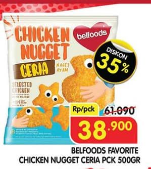 Promo Harga Belfoods Nugget Chicken Nugget Ceria 500 gr - Superindo